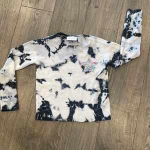 Black and white tie dye sweater